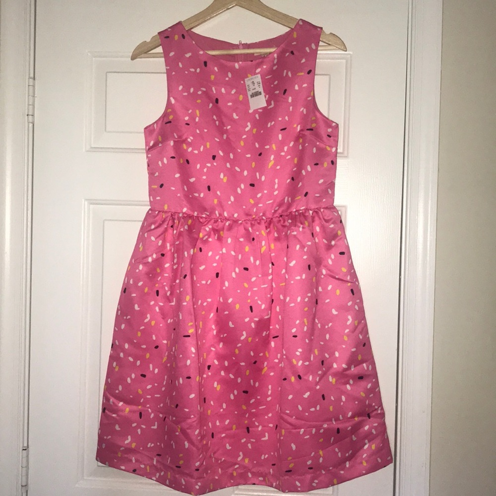 NWT Crewcuts girls confetti pink party dress 14